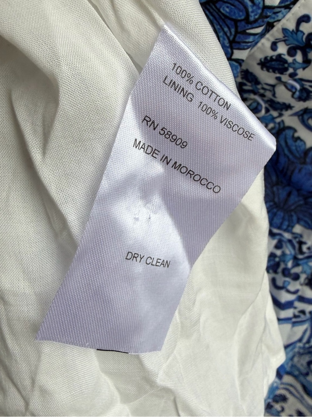 ππ«Antonio Melani Brynn BlueWhite Floral Mini Dress Belted Cotton Boho Chic Size4 - Picture 16 of 17